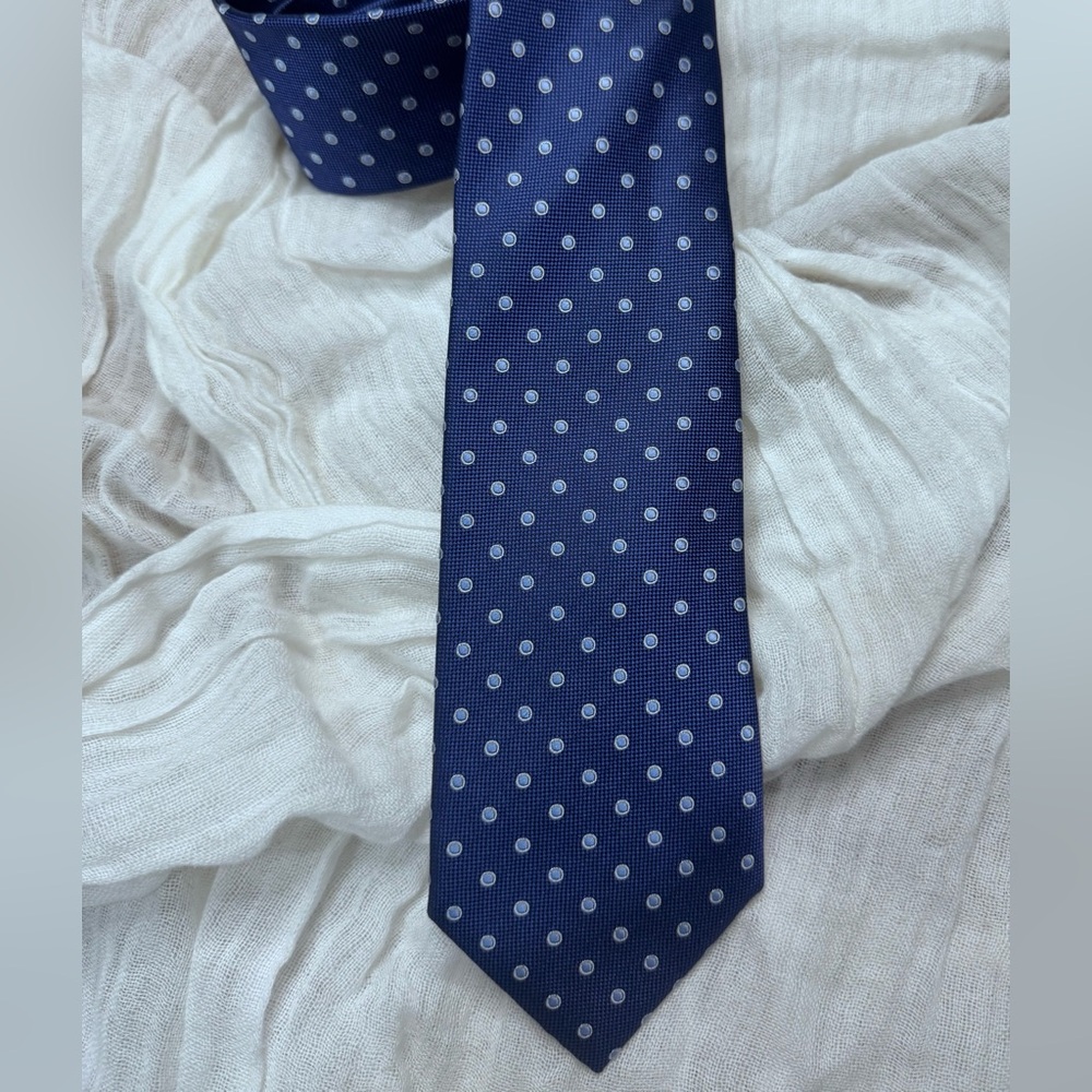 Boss Midnight Blue Dotted Tie